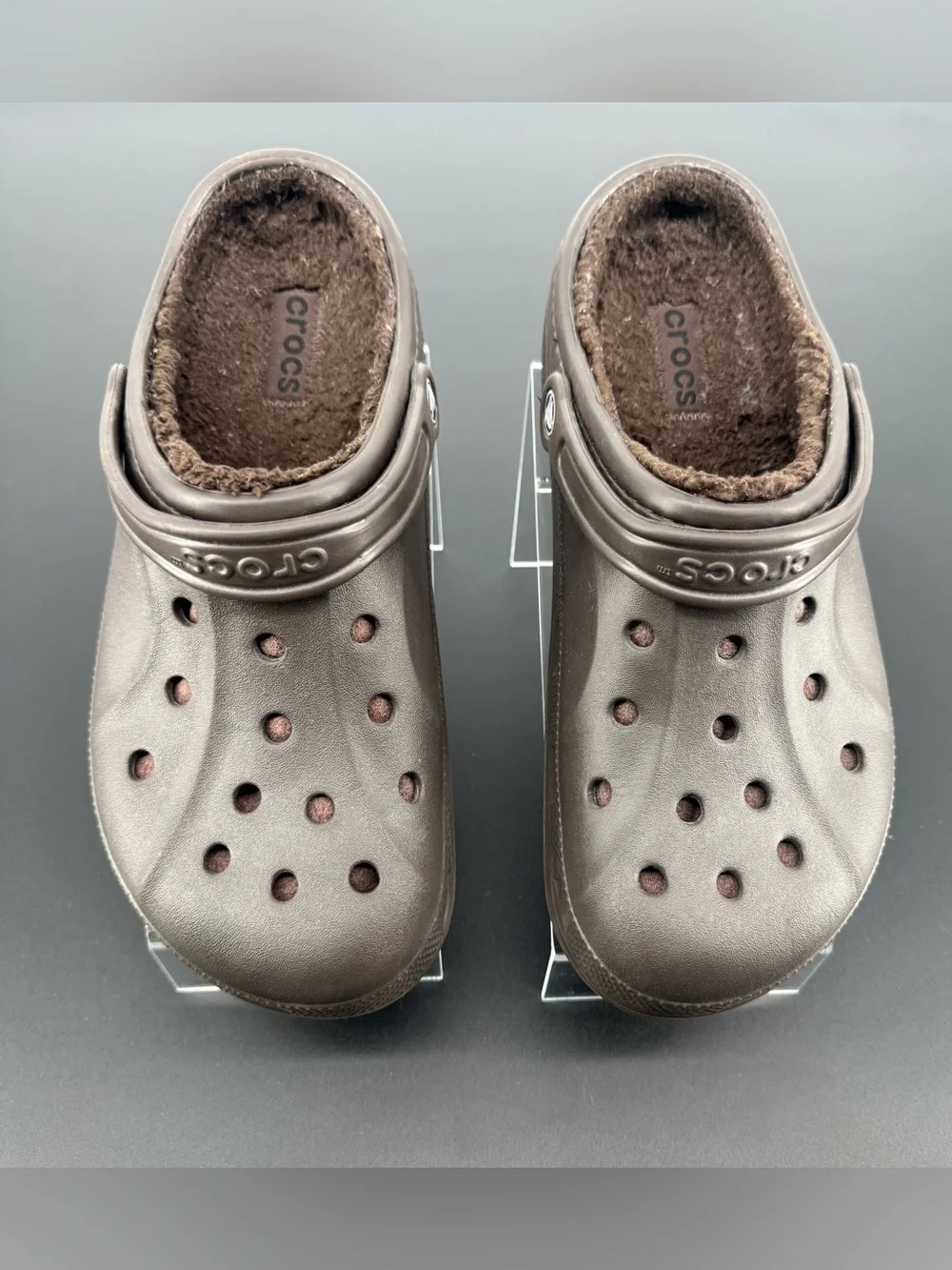 CROCS Men’s Classic Lined Clog in Chocolate Brown Size 10